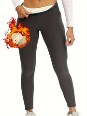 Winter Warm Fleece Lined Leggings Thermal Velvet Pants