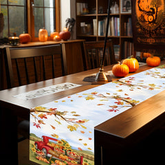 Polyester Halloween Pumpkin Table Runner - Holiday Decor