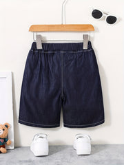 Girls Soft & Thin Denim Shorts Elastic High Waist Summer Style