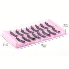 8 Pairs 6D Mink Colored D Curl Cat Eye Eyelashes for Halloween Party