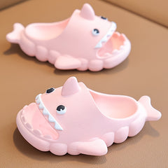 Baby Boys Cartoon Shark Open Toe Slippers Non Slip Lightweight Slippers