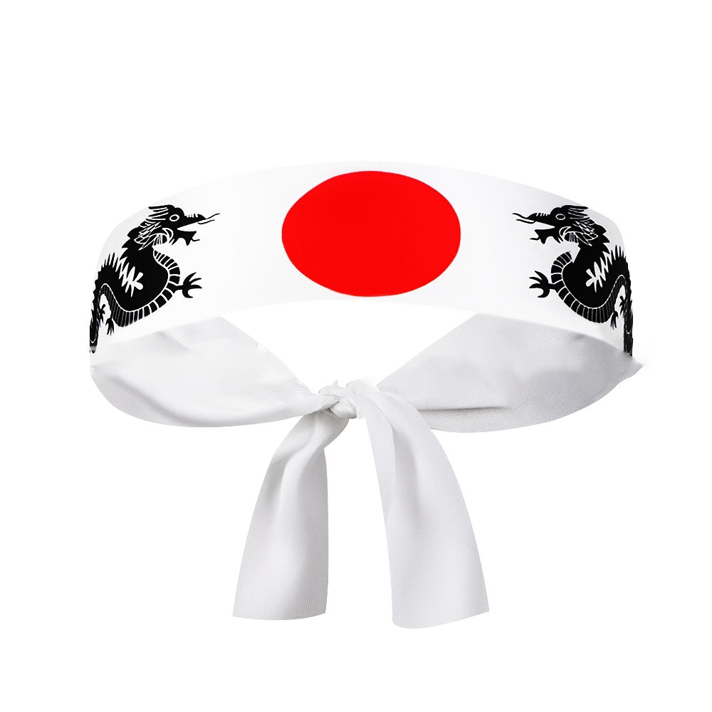 Samurai Headband Red Circle Karate Taekwondo Judo Chef Hats