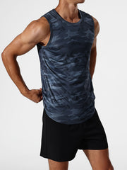 Men's Camo Tank Top for Summer Fitness & Workouts