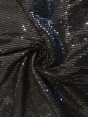Sequin Long Sleeve Shirt Dress