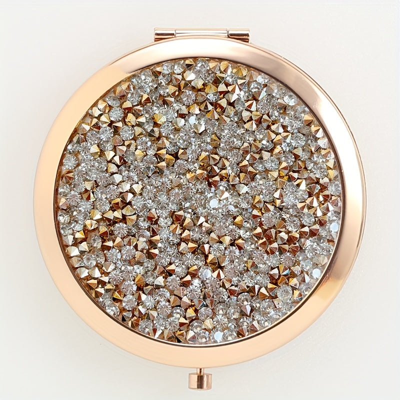 Compact Mirror 2X 1X Magnification for Purses Handheld Mirror