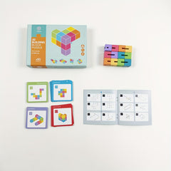 Wooden 3D Building Blocks Puzzle Set Educational Toy for Kids