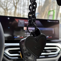 Chain Love Leather Car Keychain Acrylic Bag Pendant