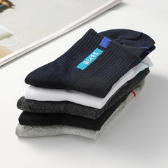 5 Pairs Men's Breathable Cotton Ankle Socks for Sports