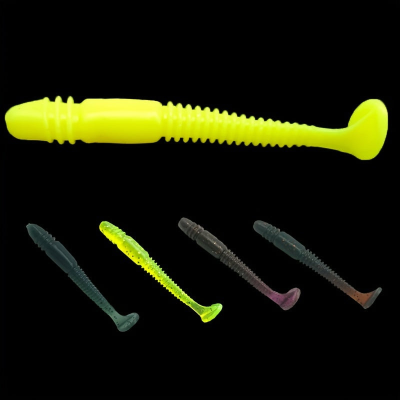 6pcs Bionic Wobbler Floating Fishing Lures Soft Worm T Tail Baits