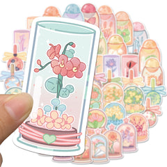 50pcs Flower Club Graffiti Waterproof Stickers