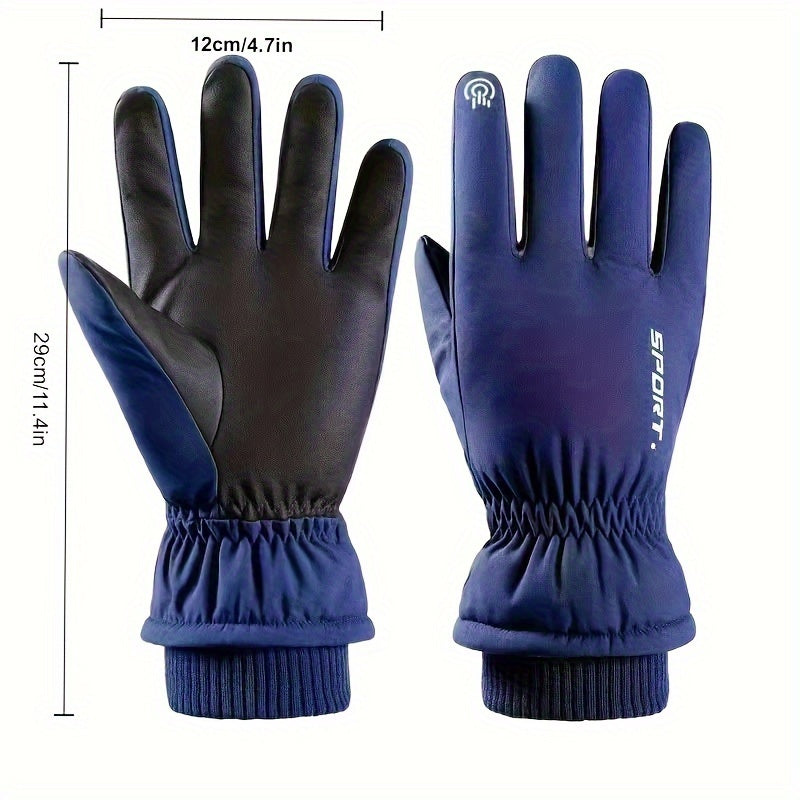 Fleece Lined Warm Keeping Sports Gloves for Winter Outdoors