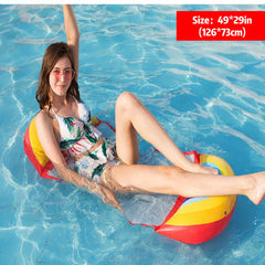 Inflatable Water Hammock with Backrest - Pool Party and Sun Relaxat