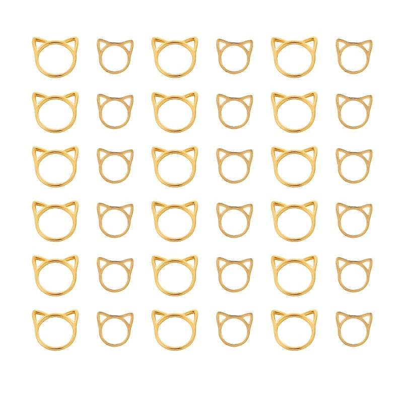 36pcs Alloy Noble Metal Ring Stitch Markers Crochet Locking Accessories