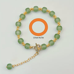 Jade Four Leaf Clover Bracelet Gift for Her