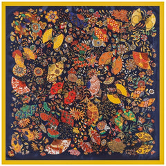 Boho Floral Print Vintage Bandana Silk Square Scarf Large Satin Shawl