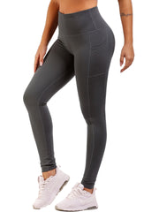 High Waist Breathable Fitness Workout Yoga Pants With Phone Pockets