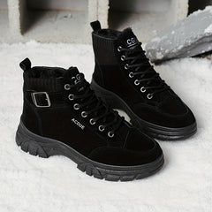 Women's Fleece Lined Winter Snow Boots Non Slip Thermal Platform Sneakers