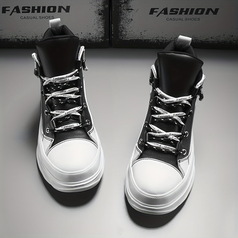 Men's Platform Lace up Boots for Casual Walking