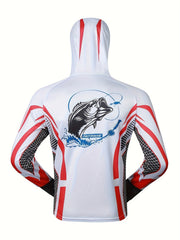 Men's UPF 50 Sun Protection Hooded Jacket Quick Dry Long Sleeve Rash Guard