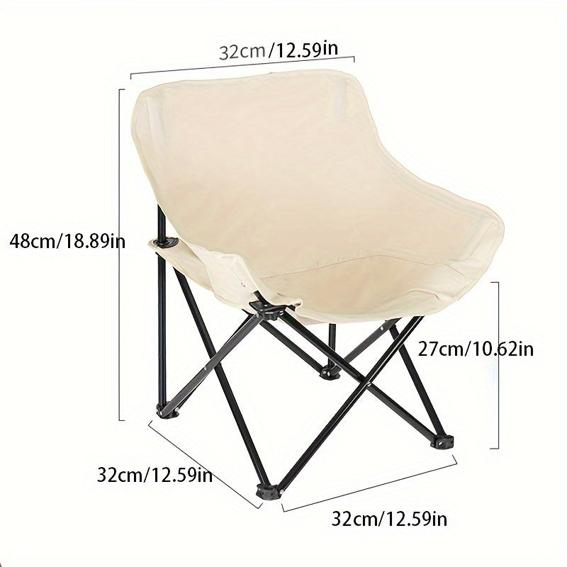 Portable Moon Chair Folding Chair Camping Lightweight with Storage Bag
