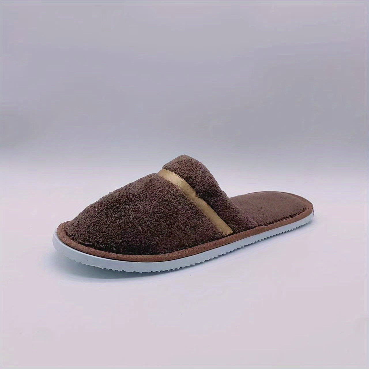 Men's Plush Disposable Spa Slippers Eco friendly Non Slip Home House Shoes
