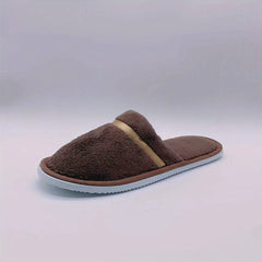 Men's Plush Disposable Spa Slippers Eco friendly Non Slip Home House Shoes