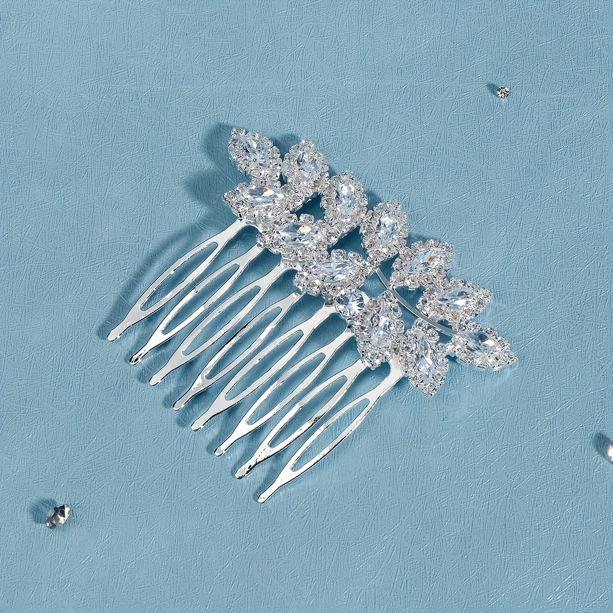 Rhinestone Alloy Hair Comb Head Jewelry for Prom Birthday Party