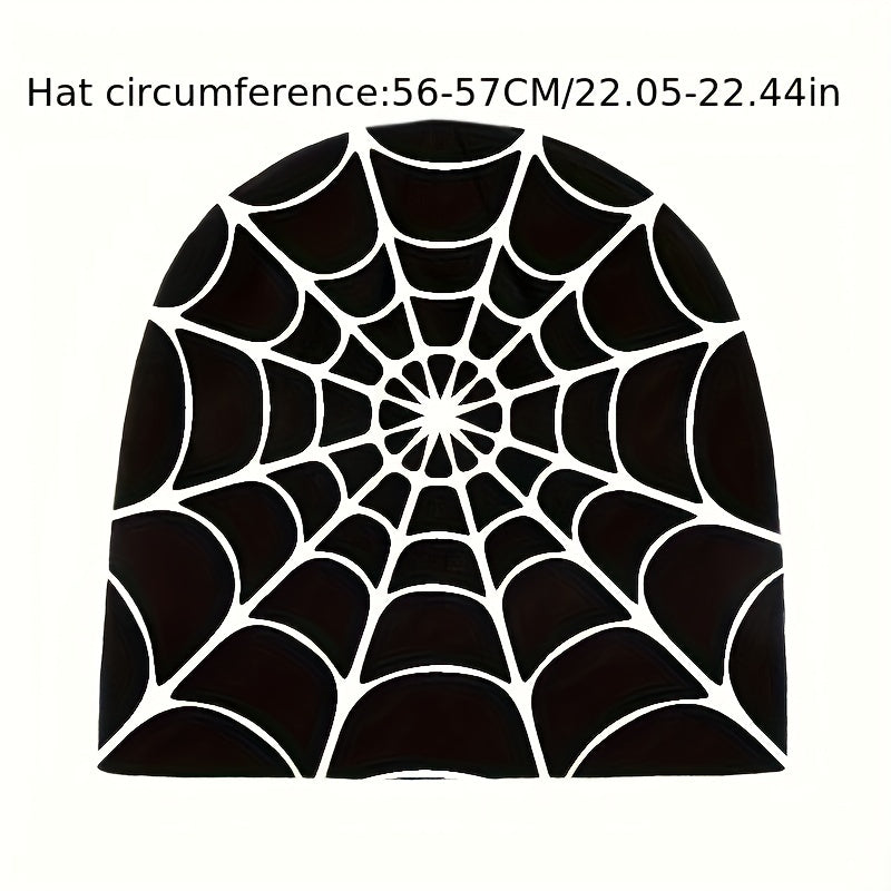 Y2K Gothic Spider Jacquard Beanie Unisex Knitted Hat Lightweight Hip Hop Beanie