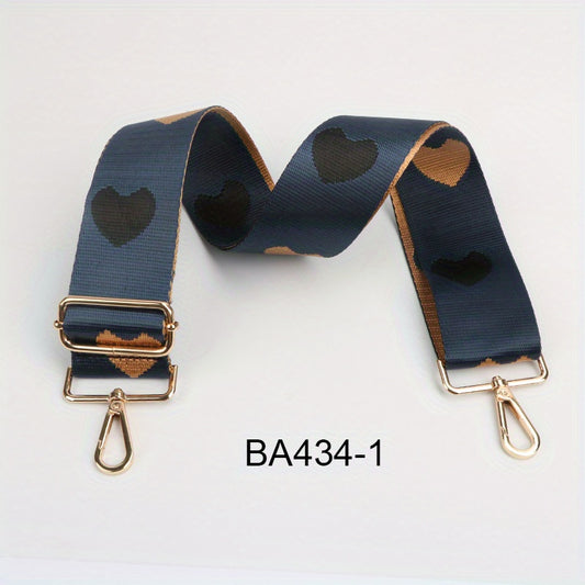 Love Pattern Wide Bag Strap Lightweight Adjustable Strap