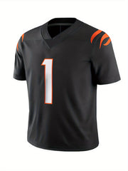 Boys Breathable V Neck Rugby Jersey Short Sleeves Football Shirt