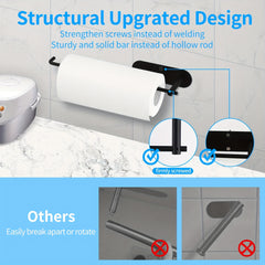 Adhesive Under Cabinet Paper Towel Holder - Stainless Steel