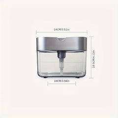 Dish Soap Dispenser with Sponge Holder - Soap Pump and Caddy