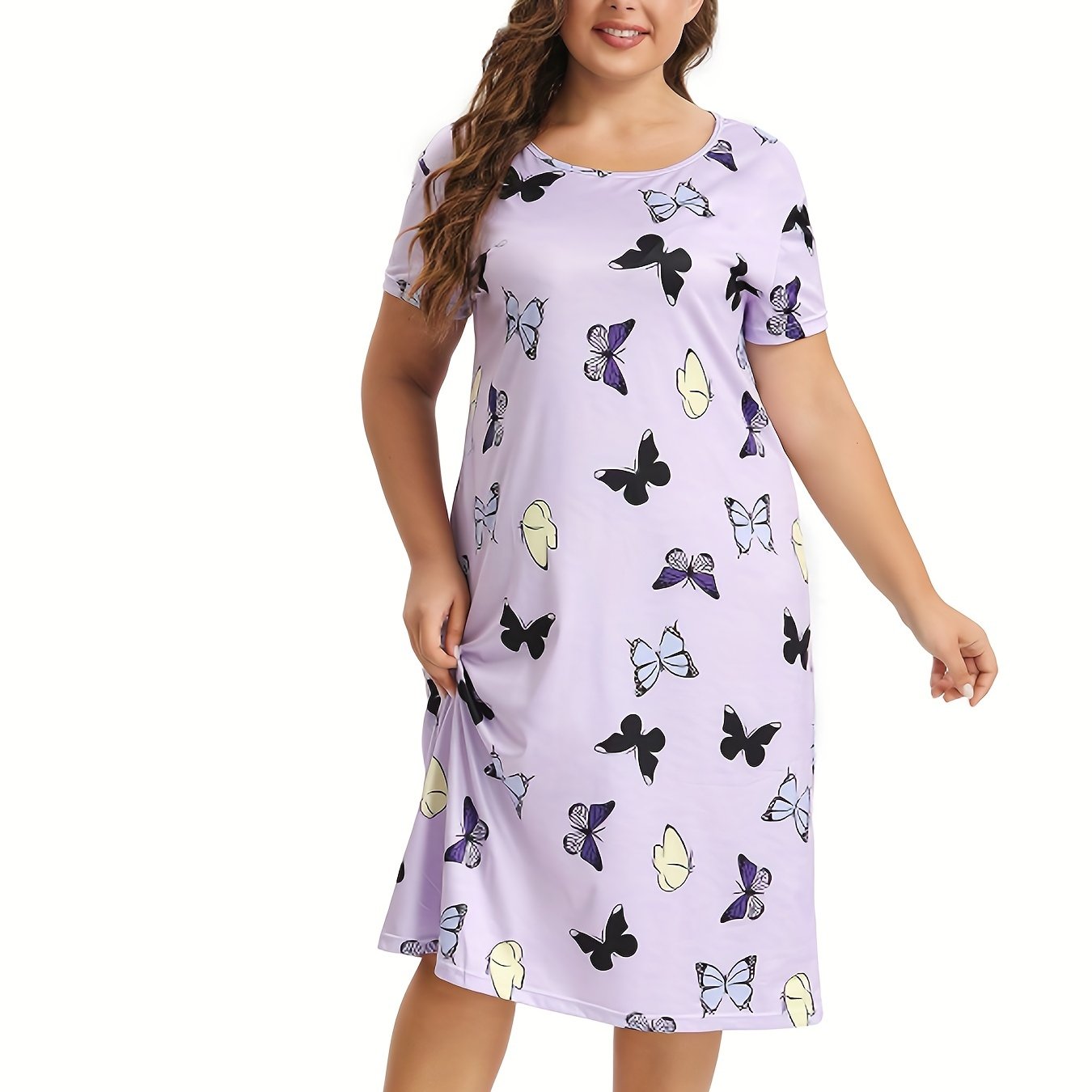Butterfly Print Casual Nightdress