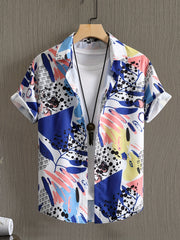 Tropical Plant Hawaiian Shirt Men s Casual Allover Print Button Up