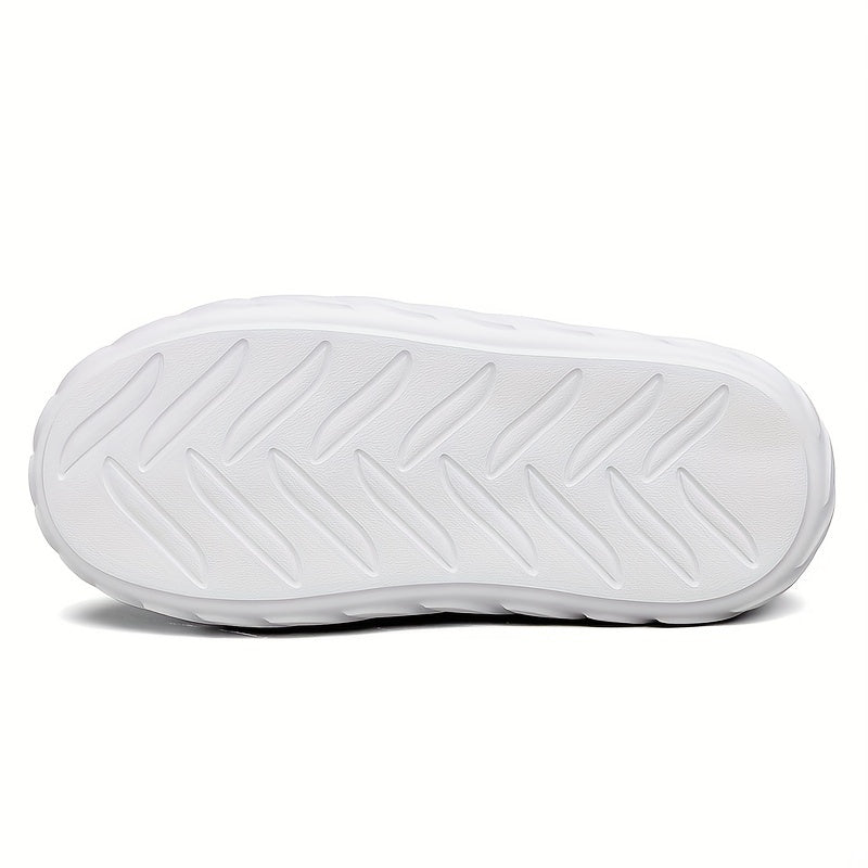 Men's Breathable Ripped Canvas Shoes Thick Bottom Walking Shoes