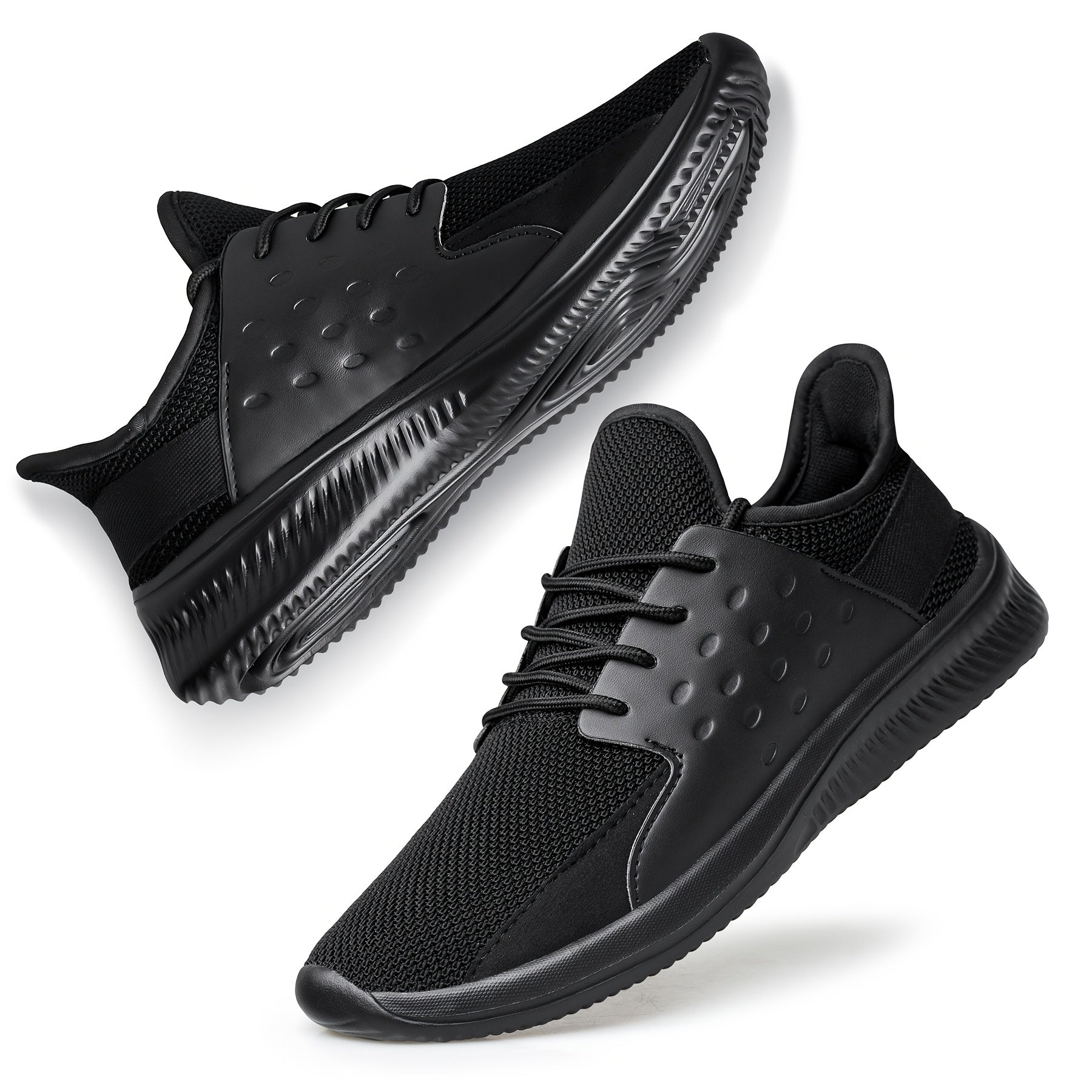 Men's Breathable Mesh Lace Up Running Sneakers