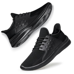 Men's Breathable Mesh Lace Up Running Sneakers