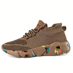 Women's Flying Woven Lace Up Running Shoes