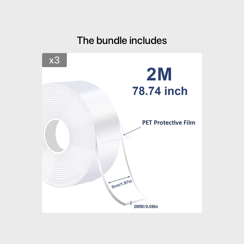 Double Sided Tape Strong Adhesive Strips for Mounting & Removable Wall Tape