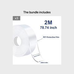 Double Sided Tape Strong Adhesive Strips for Mounting & Removable Wall Tape