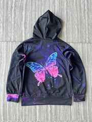 Butterfly 3D Print Hoodie Kids Hip Hop Street Sports Casual Tops