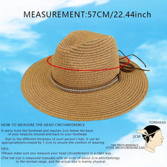 Casual Sunshade Straw Hat for Spring Summer Travel