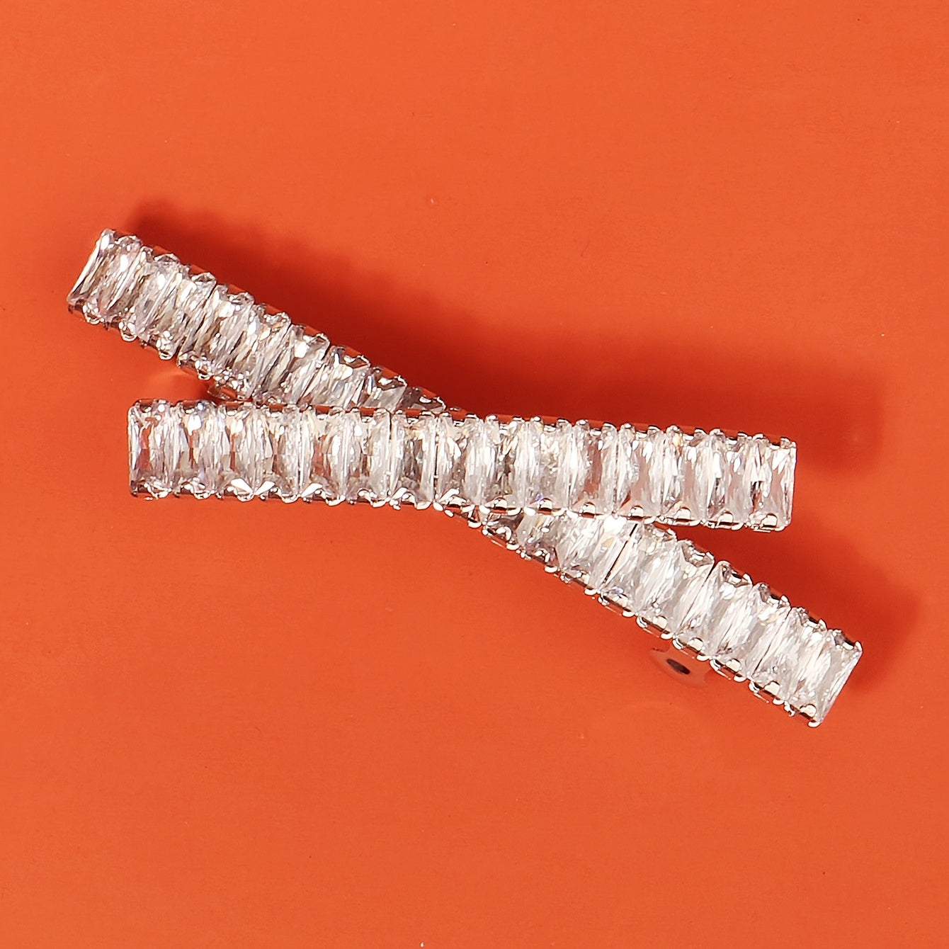 Crystal Hairpin Barrette Bridal Rhinestone Hair Clips Ponytail Holder