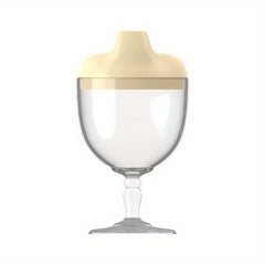 Kids Wine Sippy Cup Plastic Glass Lid Baby Goblet Beverage Mug Milk Bottle