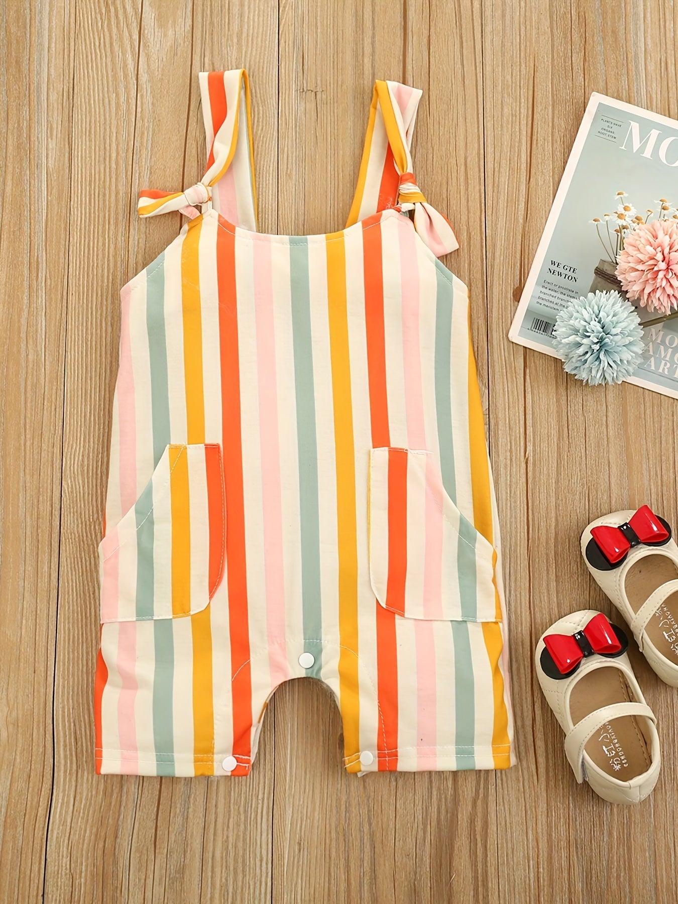 Baby Cotton Fruit Graphic Overalls Infant Romper