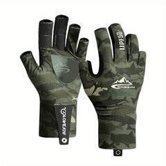 Fishing Gloves Men Women Sunscreen Fingerless Non-slip