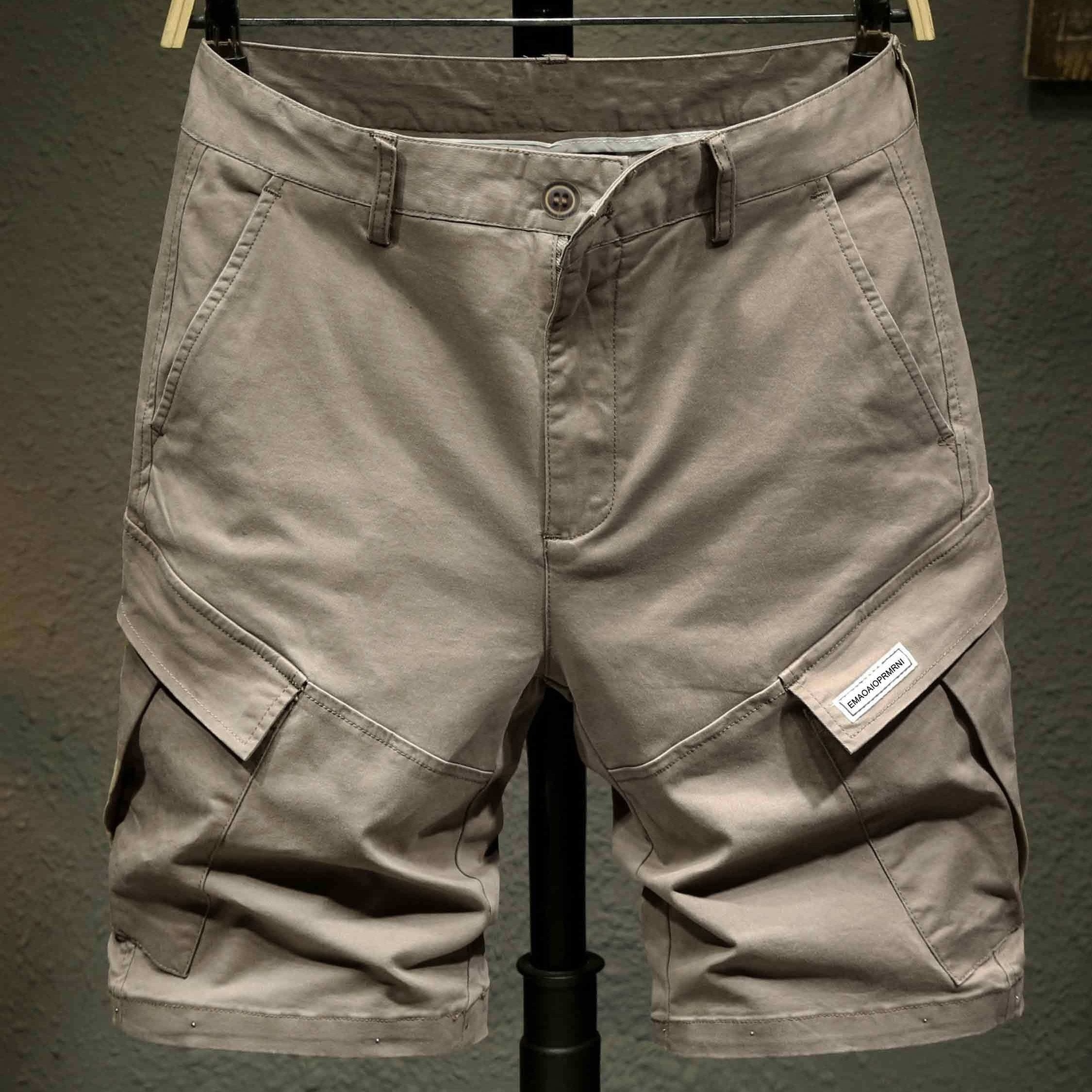 Men's Casual Cargo Shorts with Button Pockets