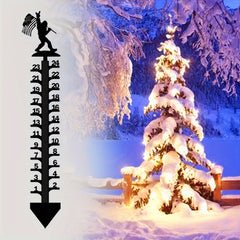 Large Iron Snow Measuring Rod Snow Depth Ruler Orangutan Design