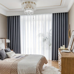 Blackout Curtains Windproof Thermal Insulated Light Blocking Roller Shades