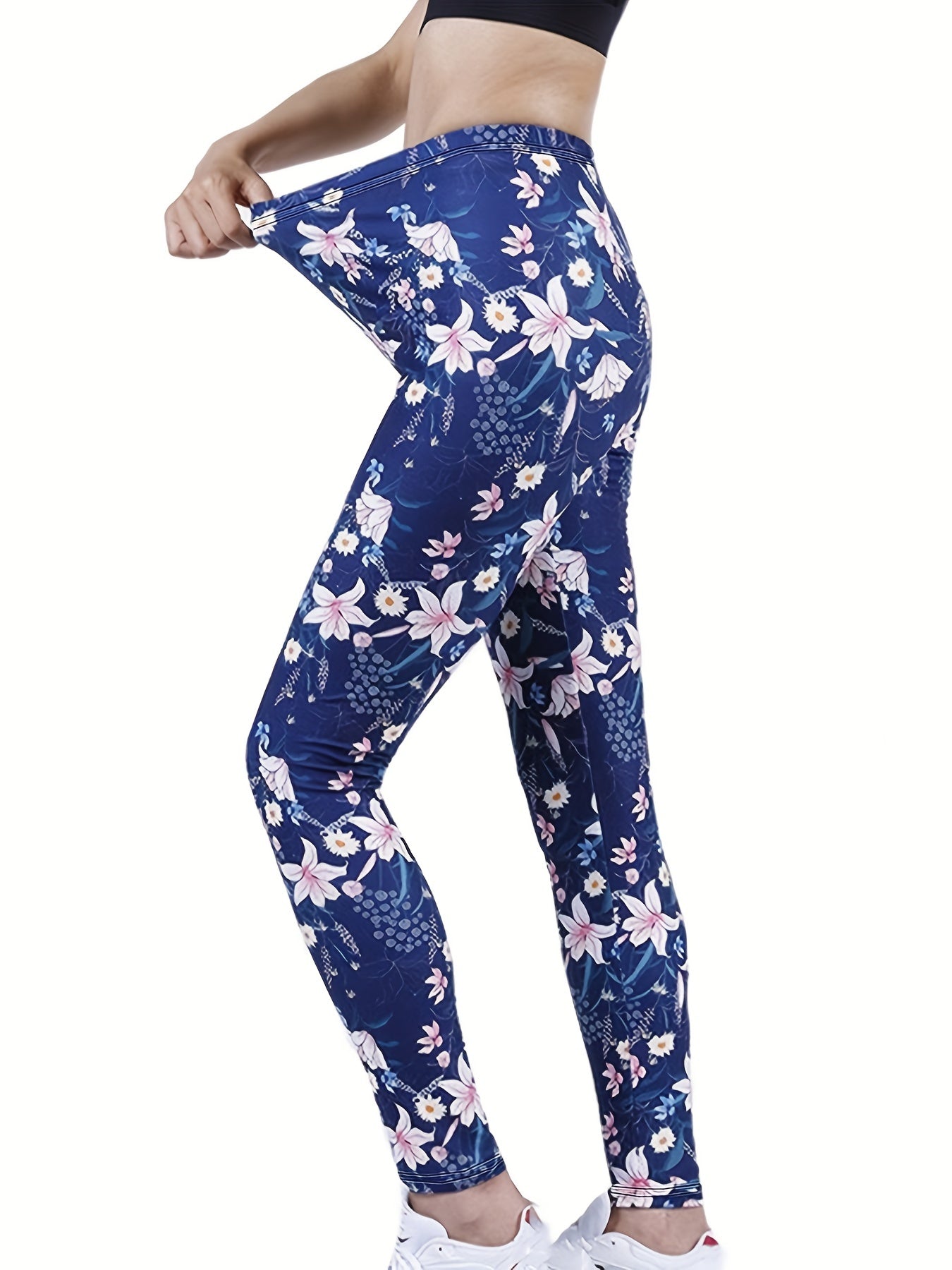 Floral Printed Yoga Pants High Waist Leggings